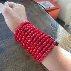Pamela Love Red Glass bead bracelet
